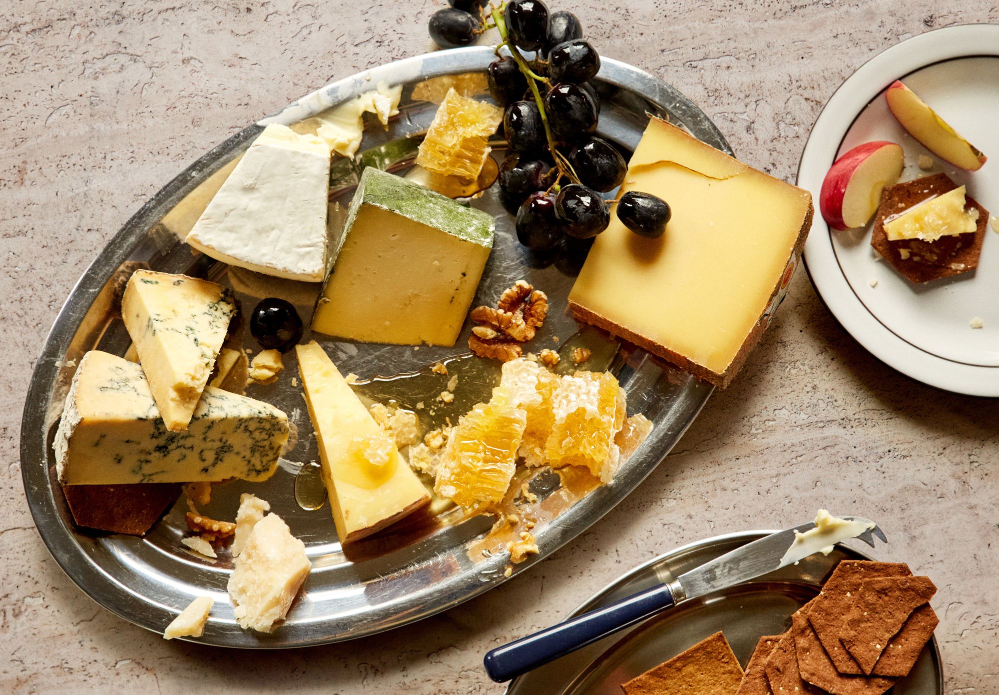 A selection of award-winning cheeses